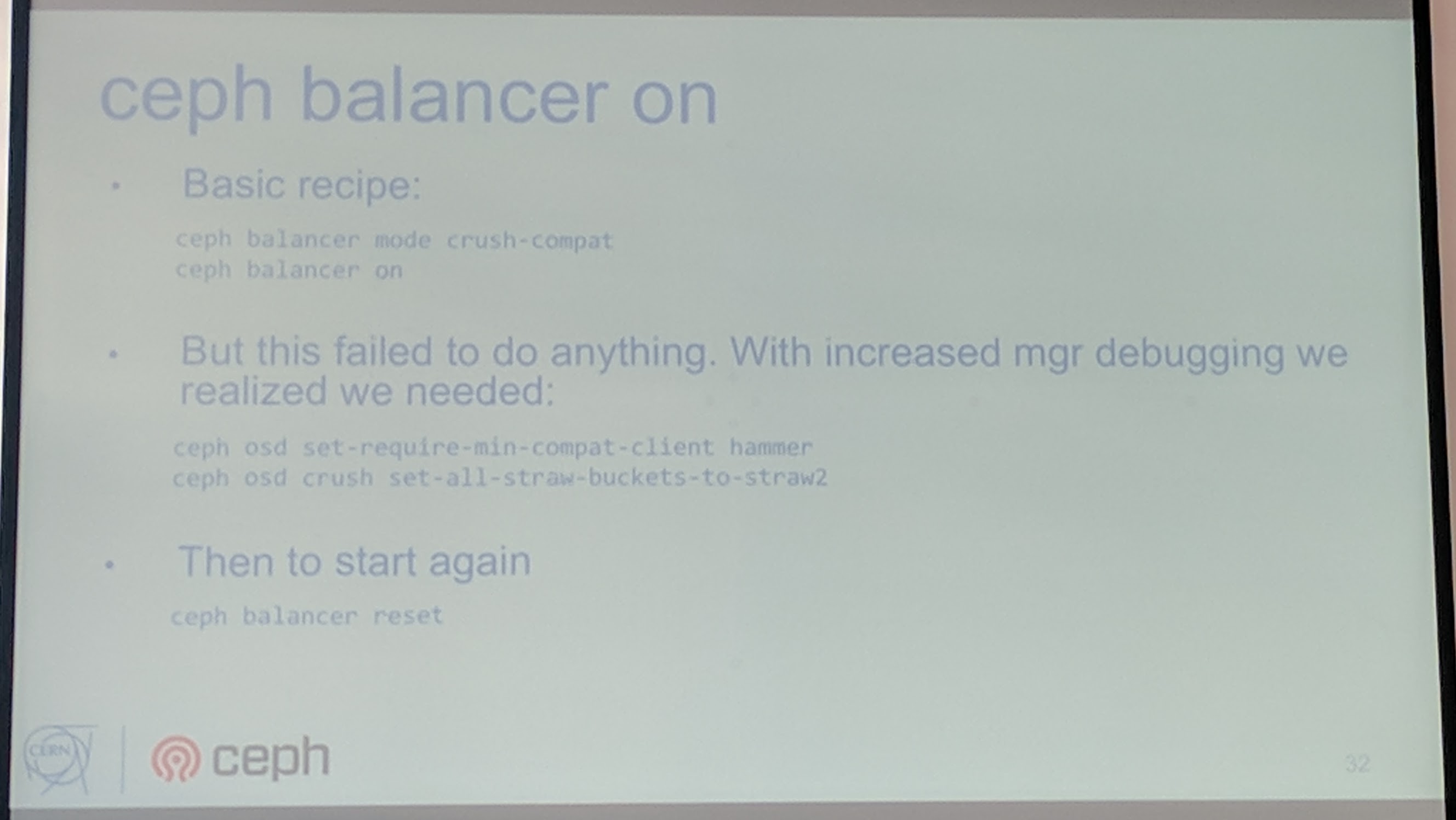 Ceph Day Darmstadt 2018 - Ceph for Big Science - ceph balancer on