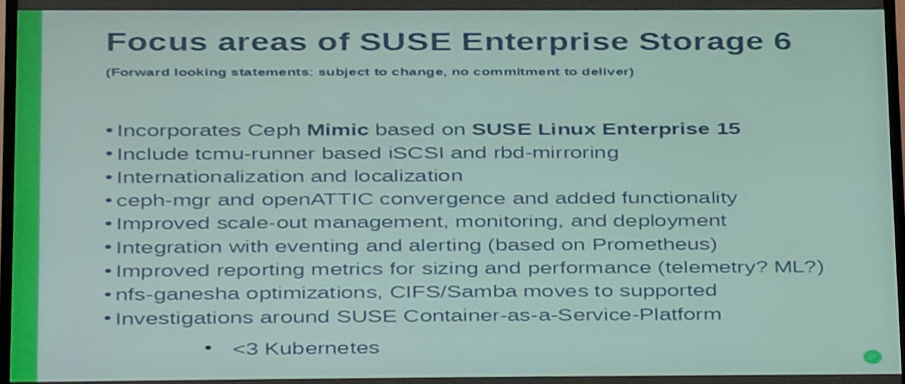 Ceph Day Darmstadt 2018 - Five years of Ceph - Focus areas of SUSE Enterprise Storage 6